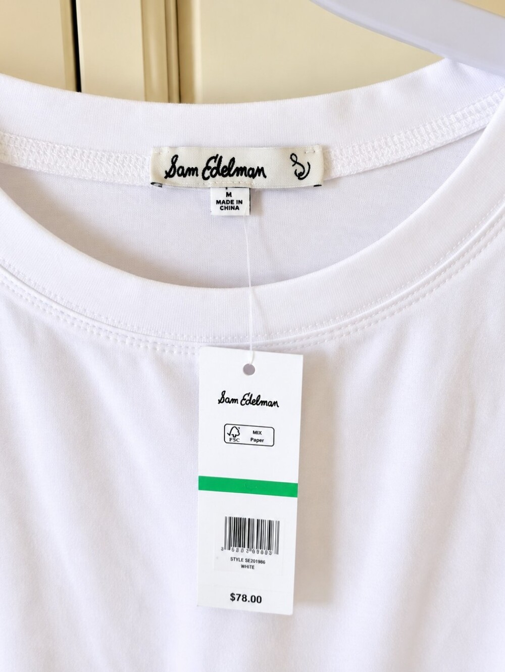Sam Edelman White Women's White Top Size M - Picture 3 of 4